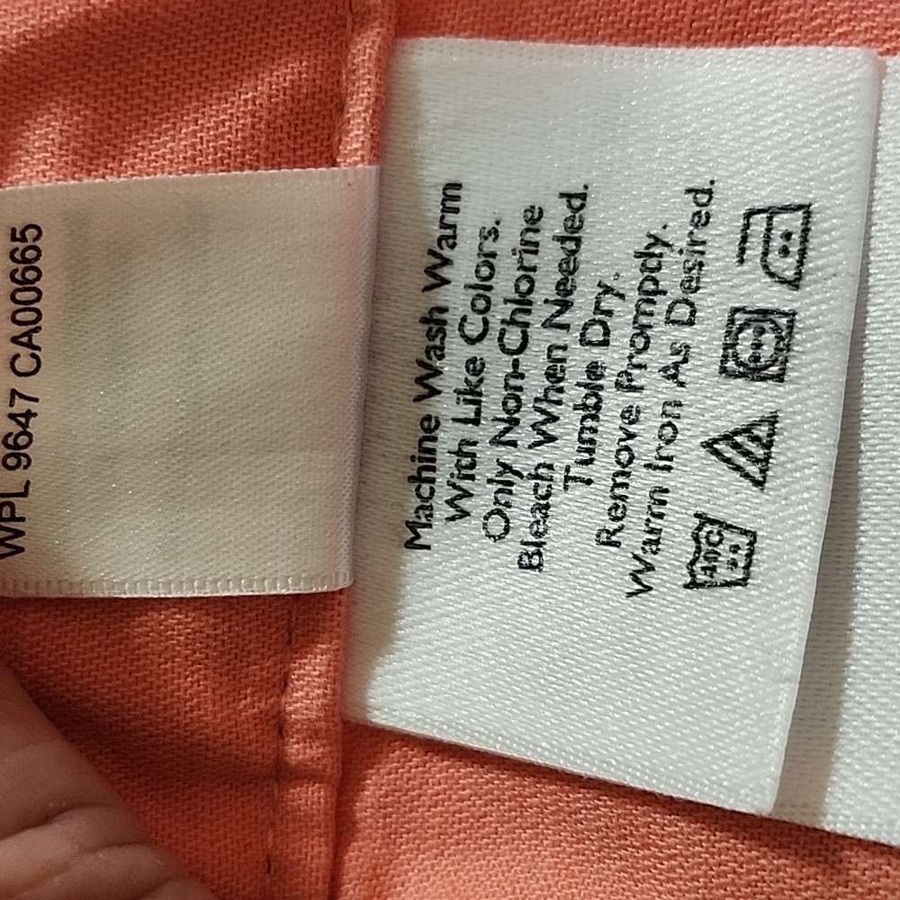 Eddie Bauer- Peach/Coral colored denim skirt - sz 12 - Picture 8 of 8